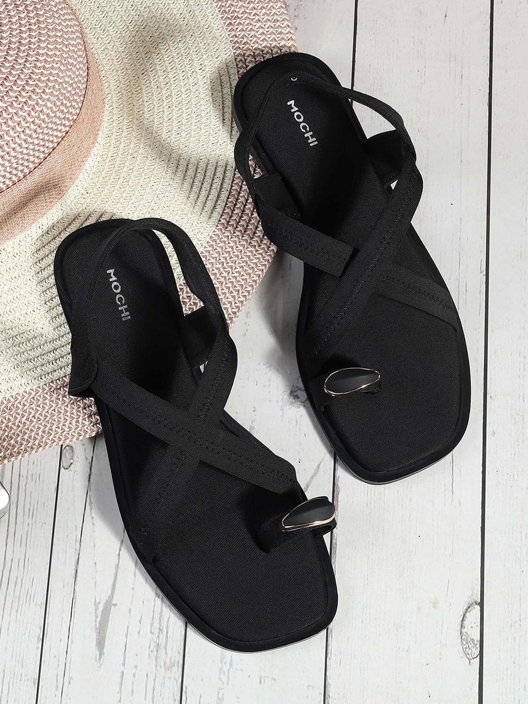 Mochi Women Slip-On One Toe Flats