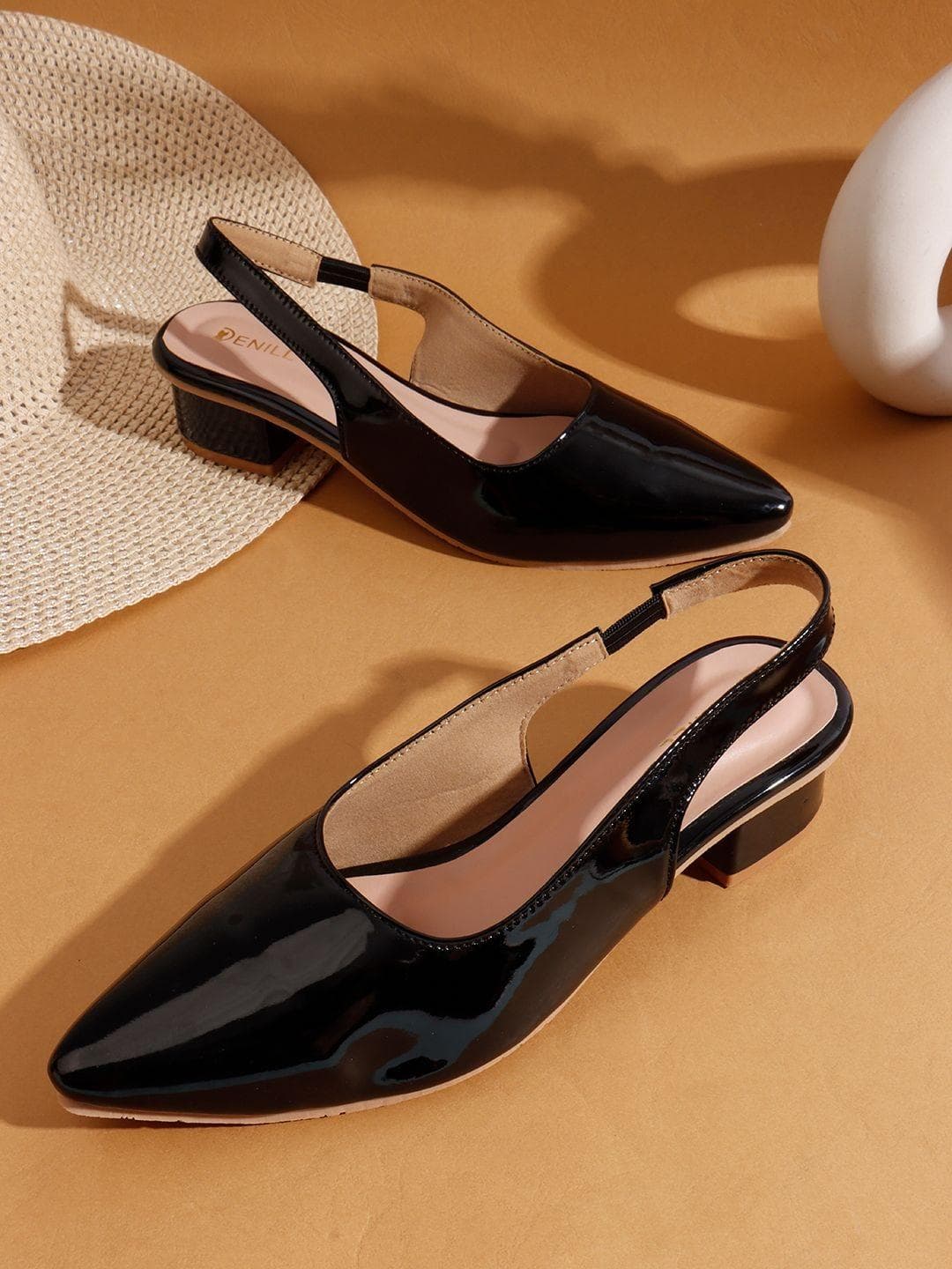 Denill Women Pointed Toe Block Heels Sandals