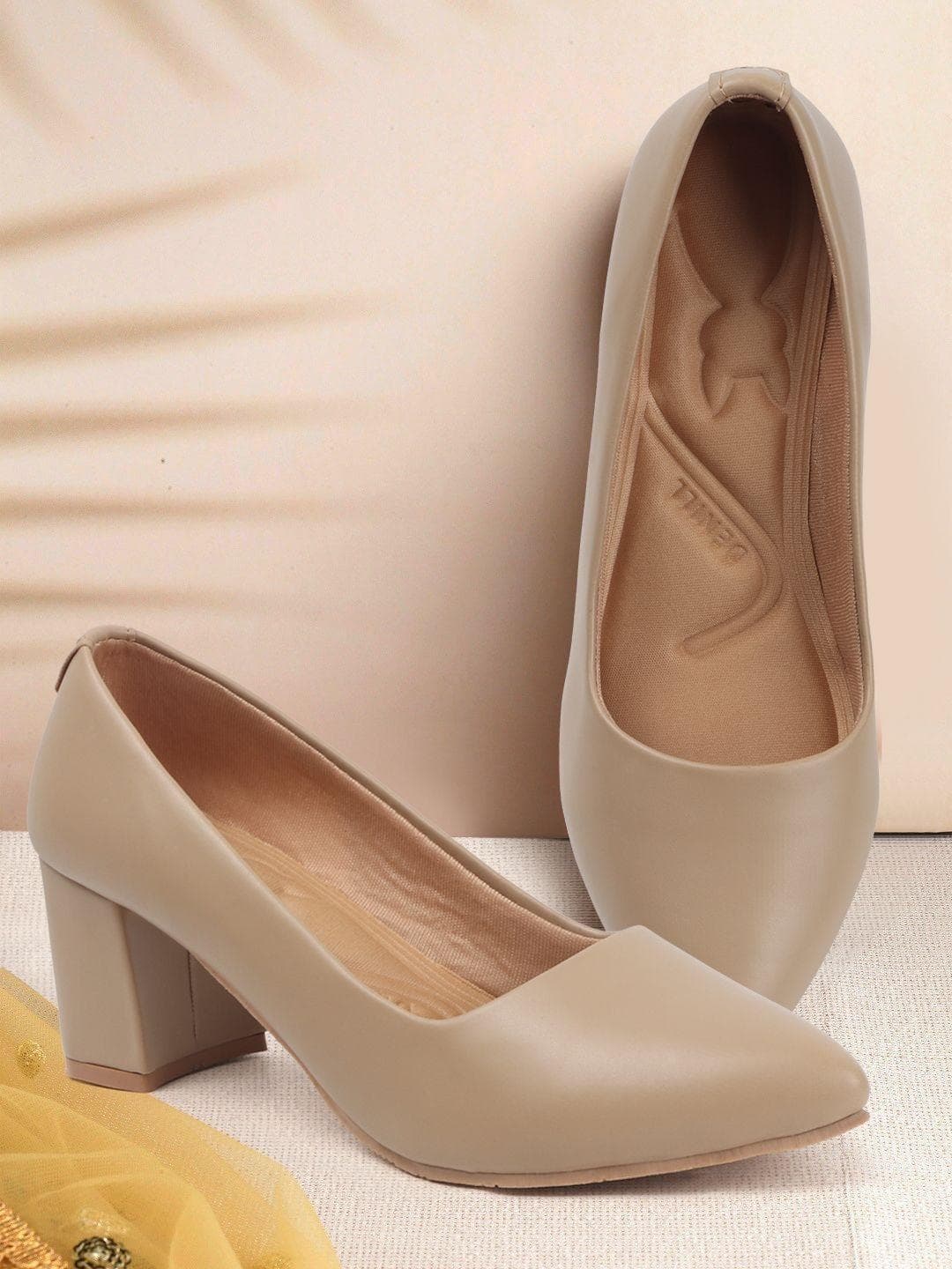 Denill Women Pointed Toe Block Pumps