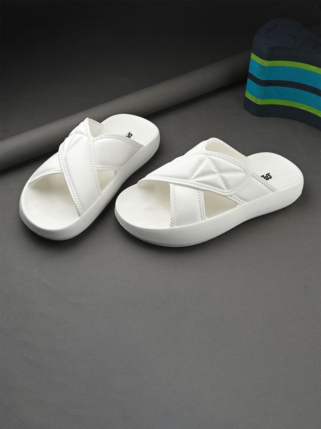 SZN Men Solid EVA Sliders Flip Flops