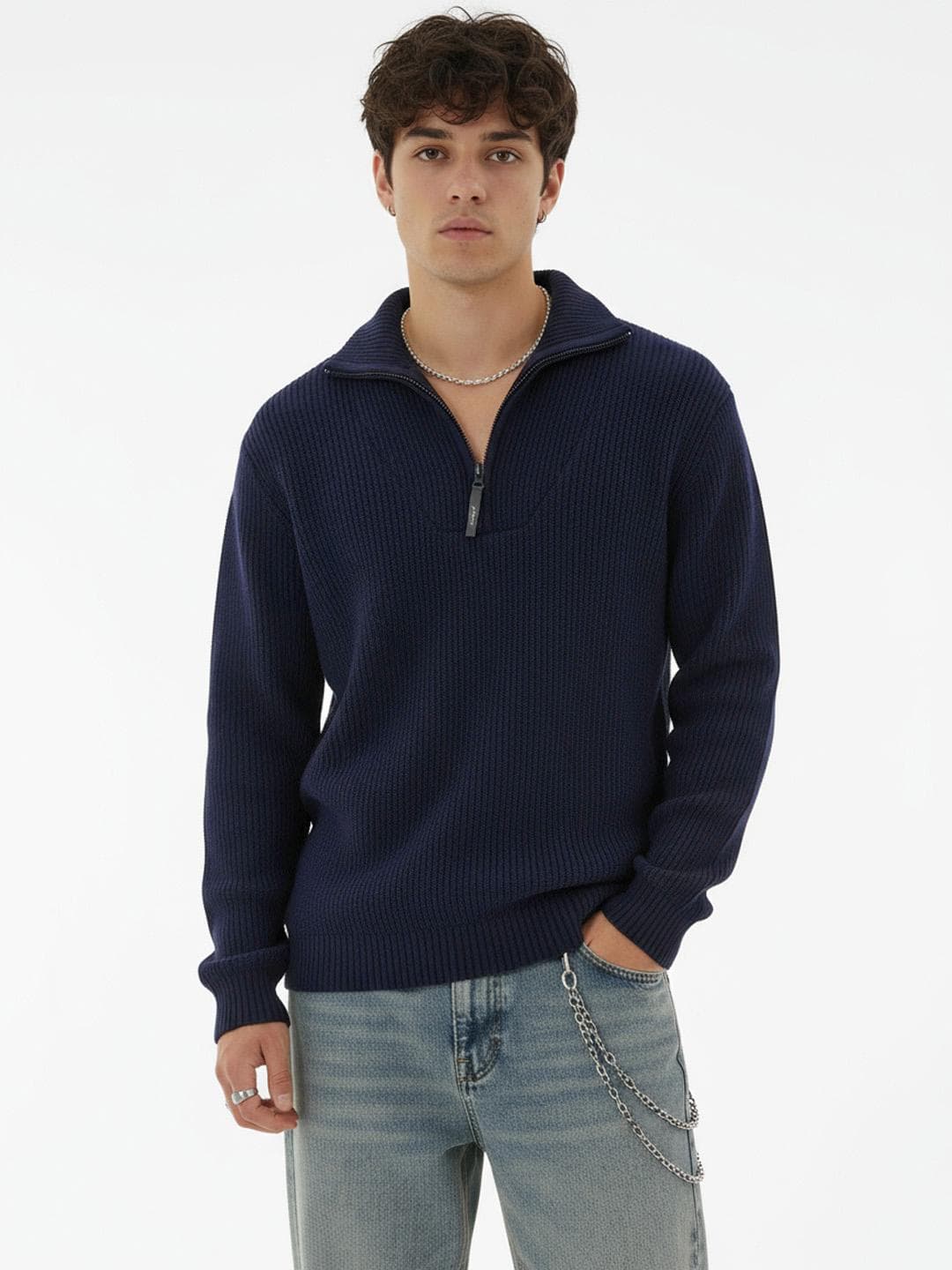 glitchez Ribbed Relaxed Fit Pullover