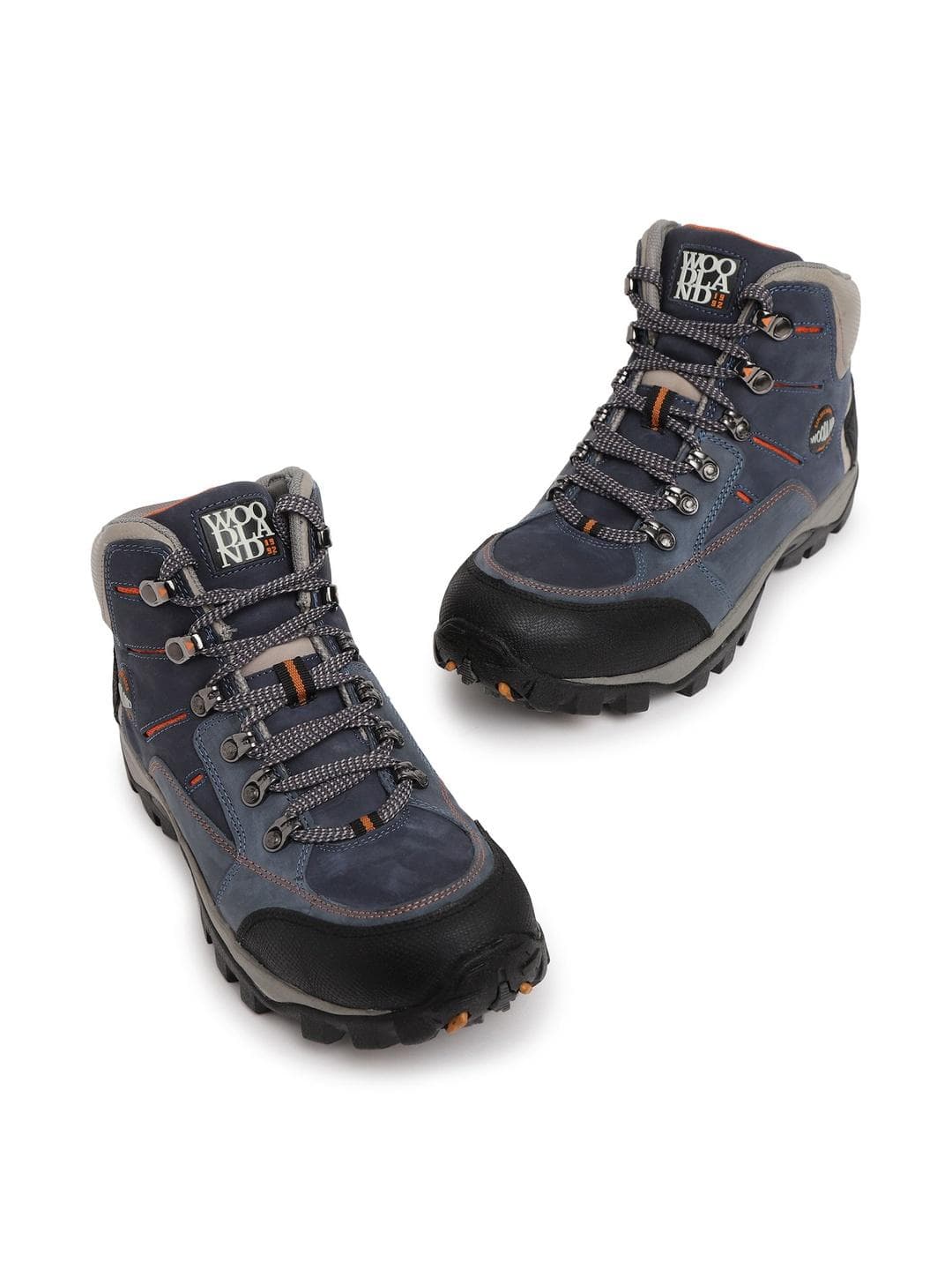 Woodland Men Textured Nubuck Trekking Shoes