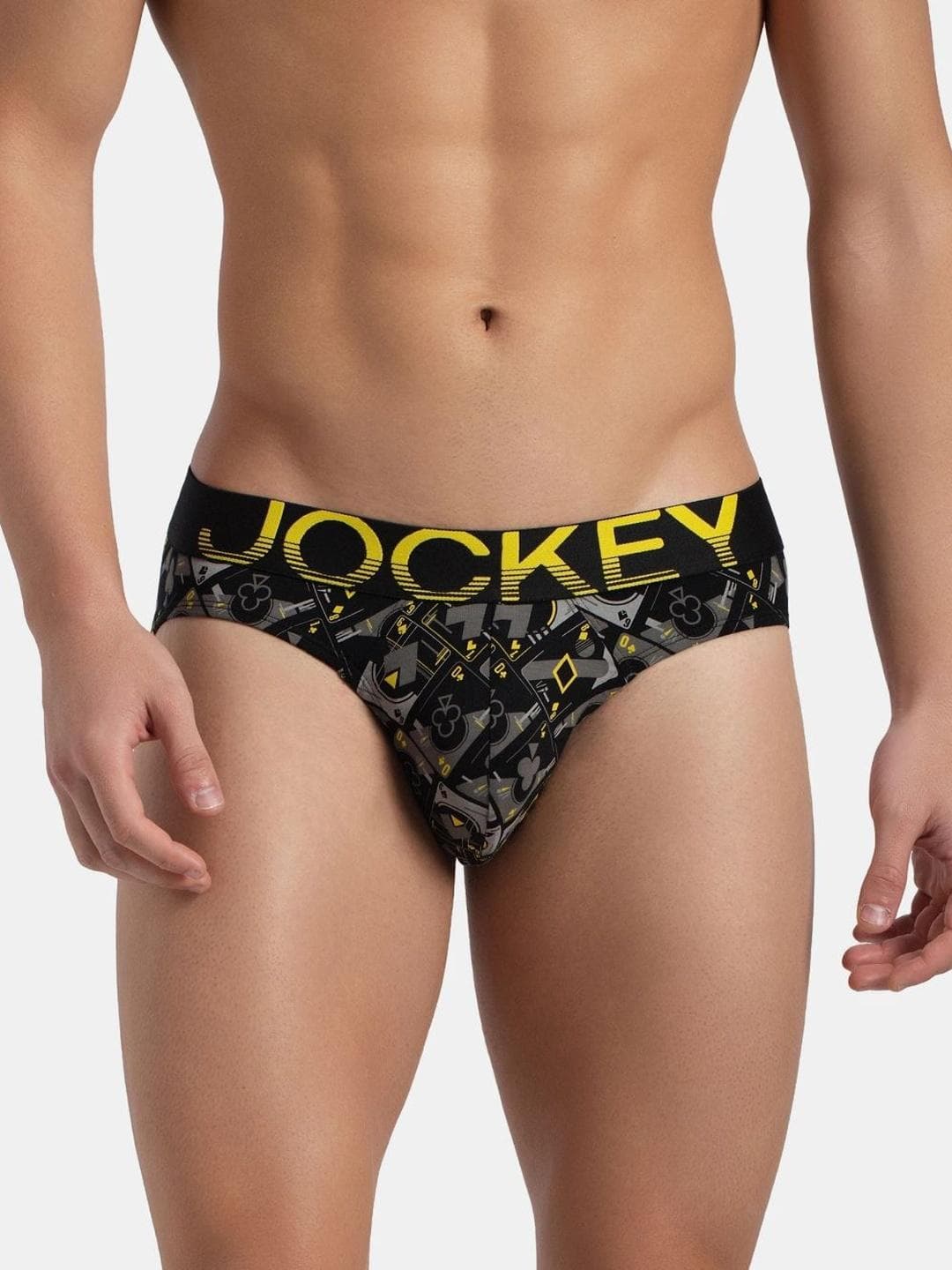 Jockey Super Combed Cotton Stretch Printed Brief With Ultrasoft Waistband-FP22
