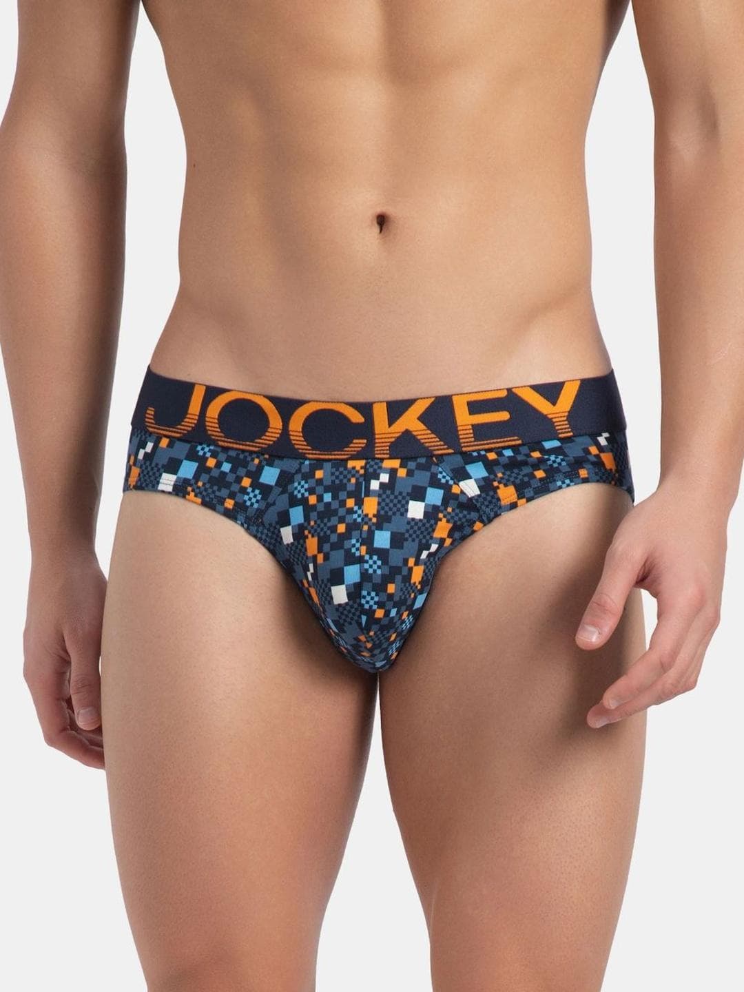 Jockey Super Combed Cotton Stretch Printed Brief With Ultrasoft Waistband-FP22