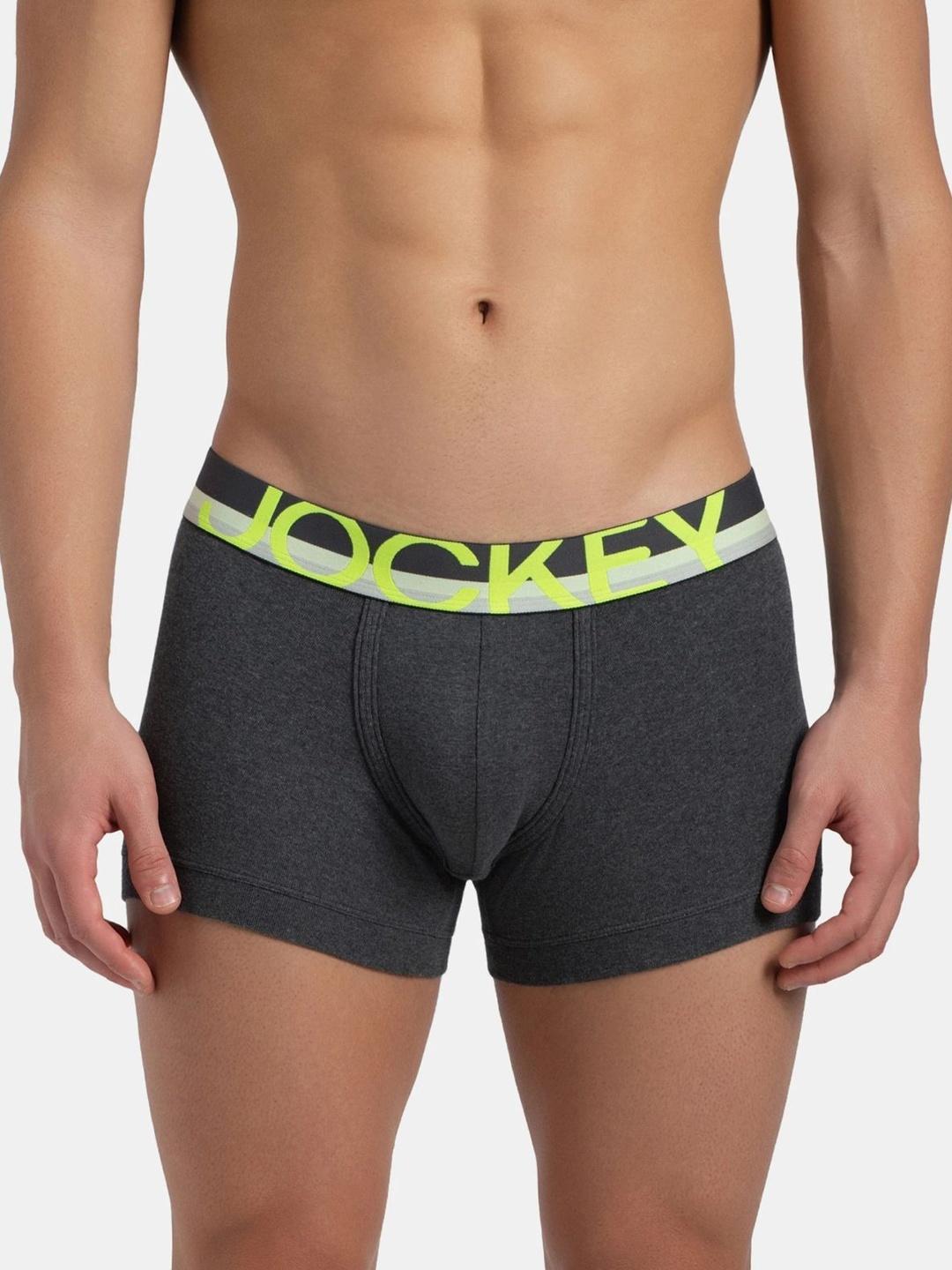 Buy Jockey Pack Of 2 Super Combed Cotton Rib Solid Trunk With Ultrasoft Waistband FP03 - - Apparel for Men