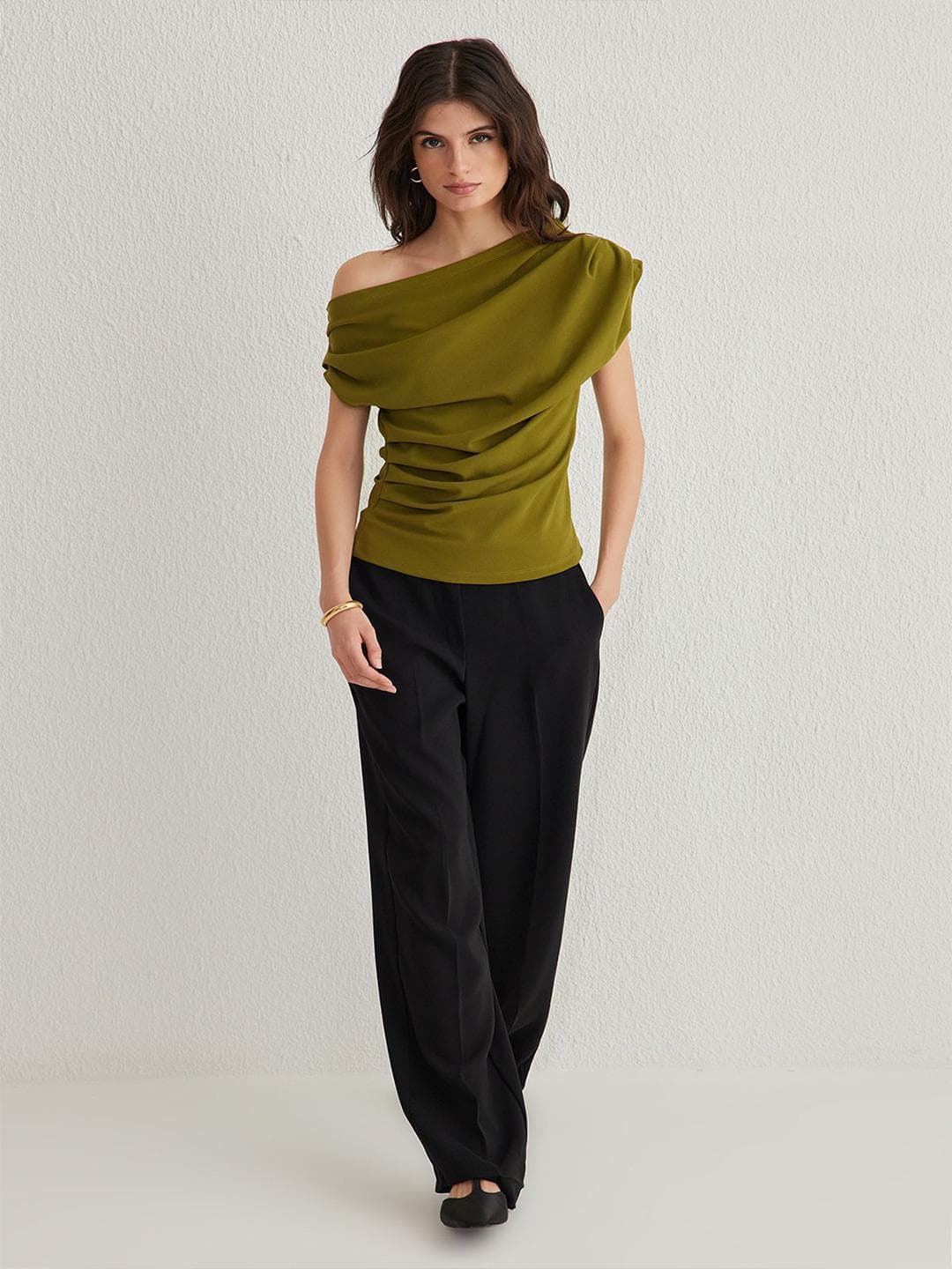 Trendyol One Shoulder Extended Sleeves Top