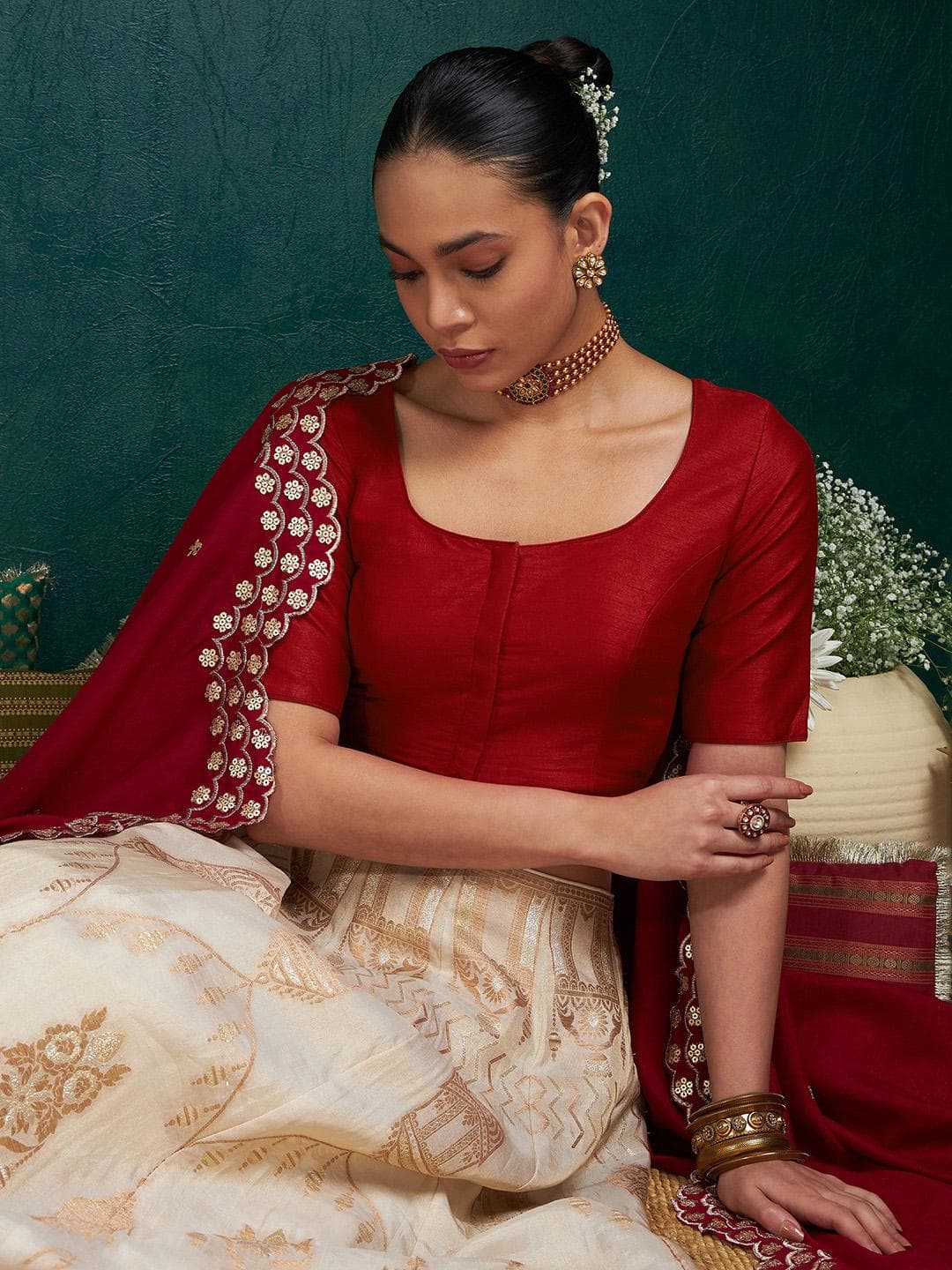 Soch Short Sleeve Saree Blouse