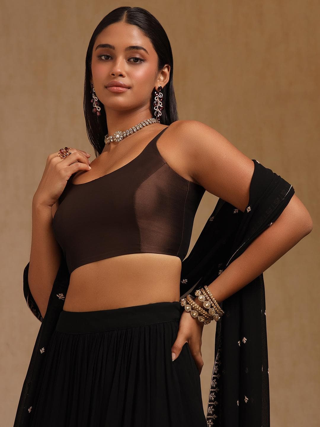 Soch Sleeveless Saree Blouse