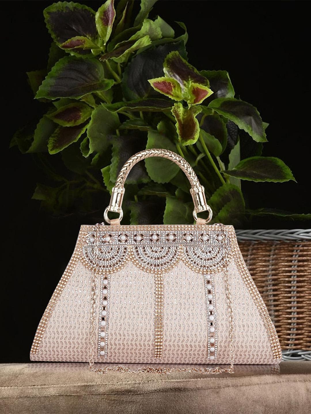 NORVE Embroidered Shoulder Strap Purse Clutch