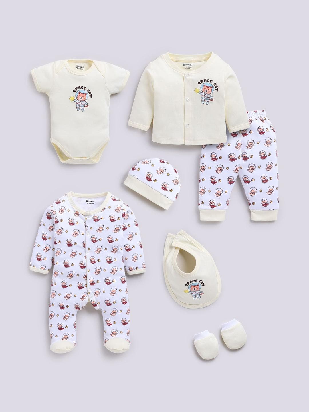 Moonkids Infant Pack Of 7 Baby Apparel Gift Set