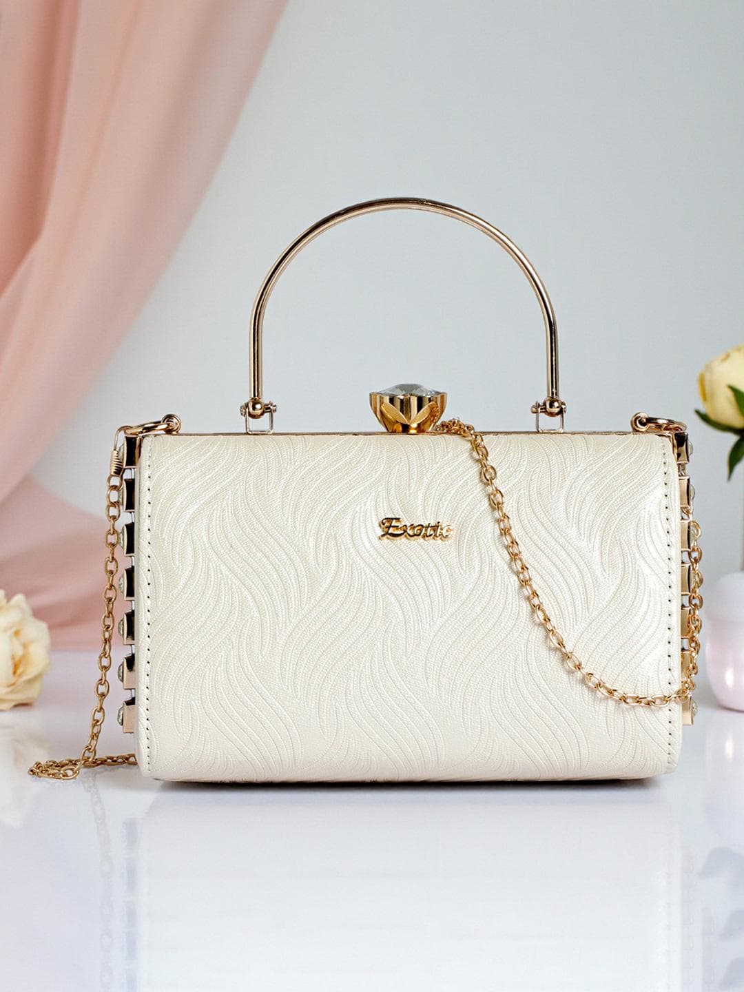 Exotic Embellished Box Clutch