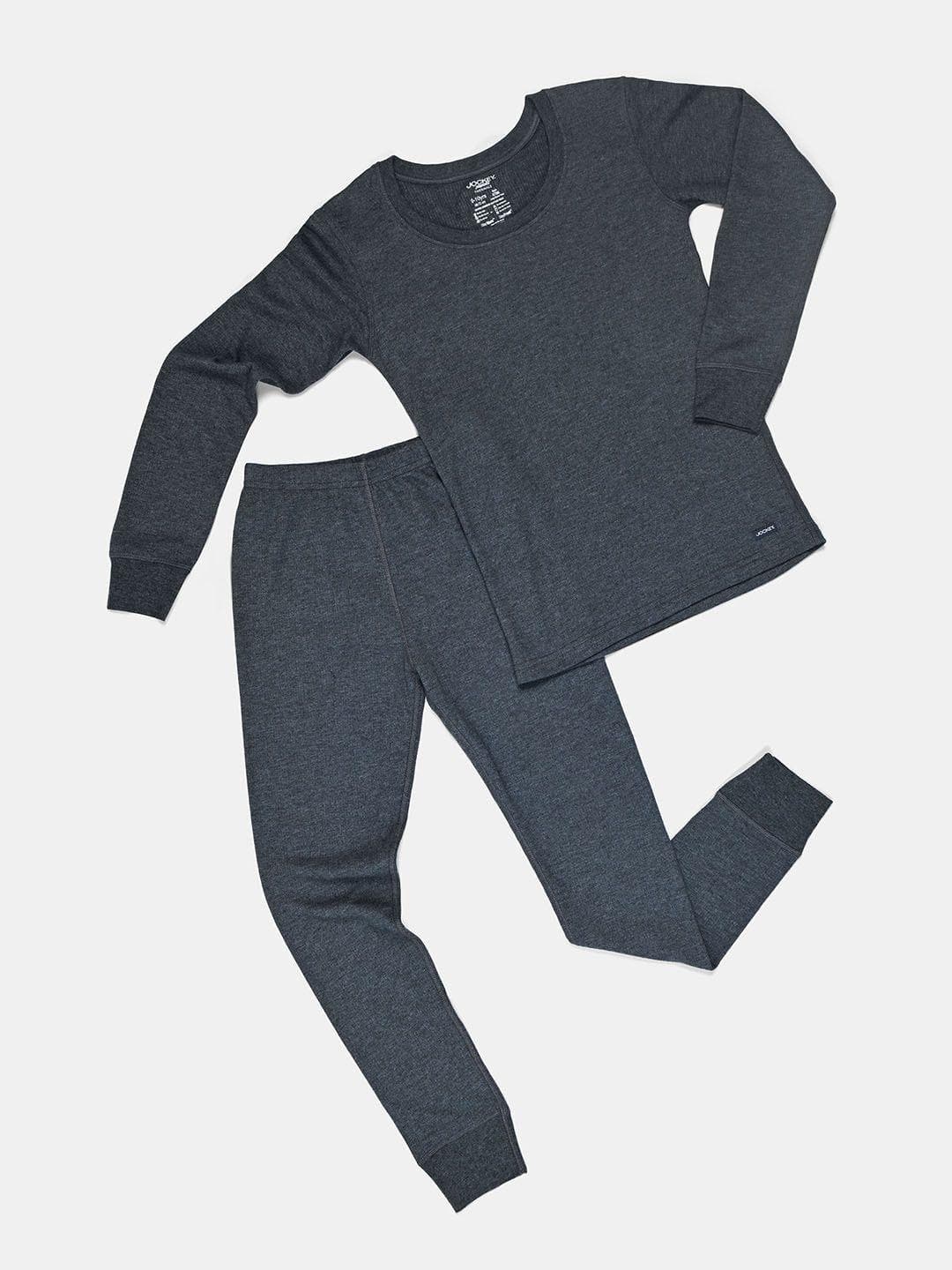 Jockey Kid's Super Combed Cotton Brushed Thermal Long John with StayWarm Treatment - KT05