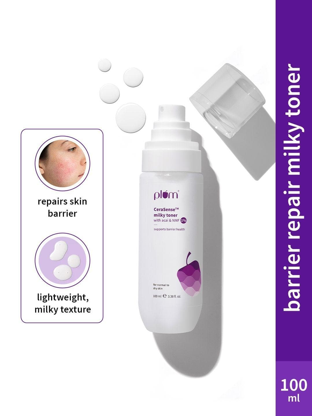 Buy Plum CeraSense Milky Toner With Ceramides & Peptides 100 Ml - - Personal Care for Unisex