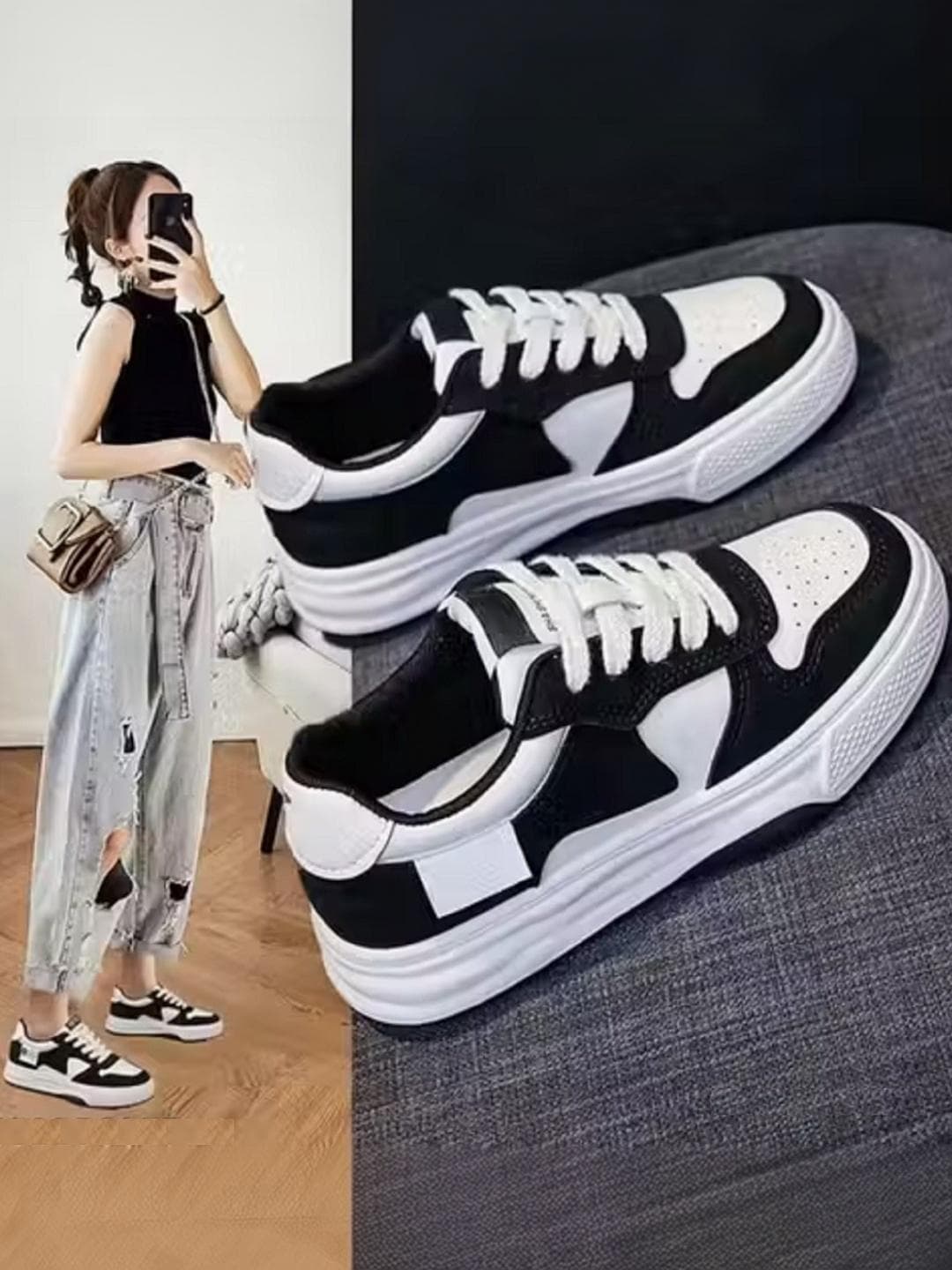 glitchez Premium Women Styles Comfortable Trendy Sporty Look Sneakers