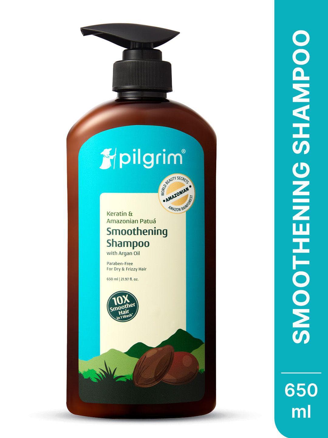 Buy Pilgrim Keratin Smoothening Shampoo With Argan Oil 650ml - - Personal Care for Unisex