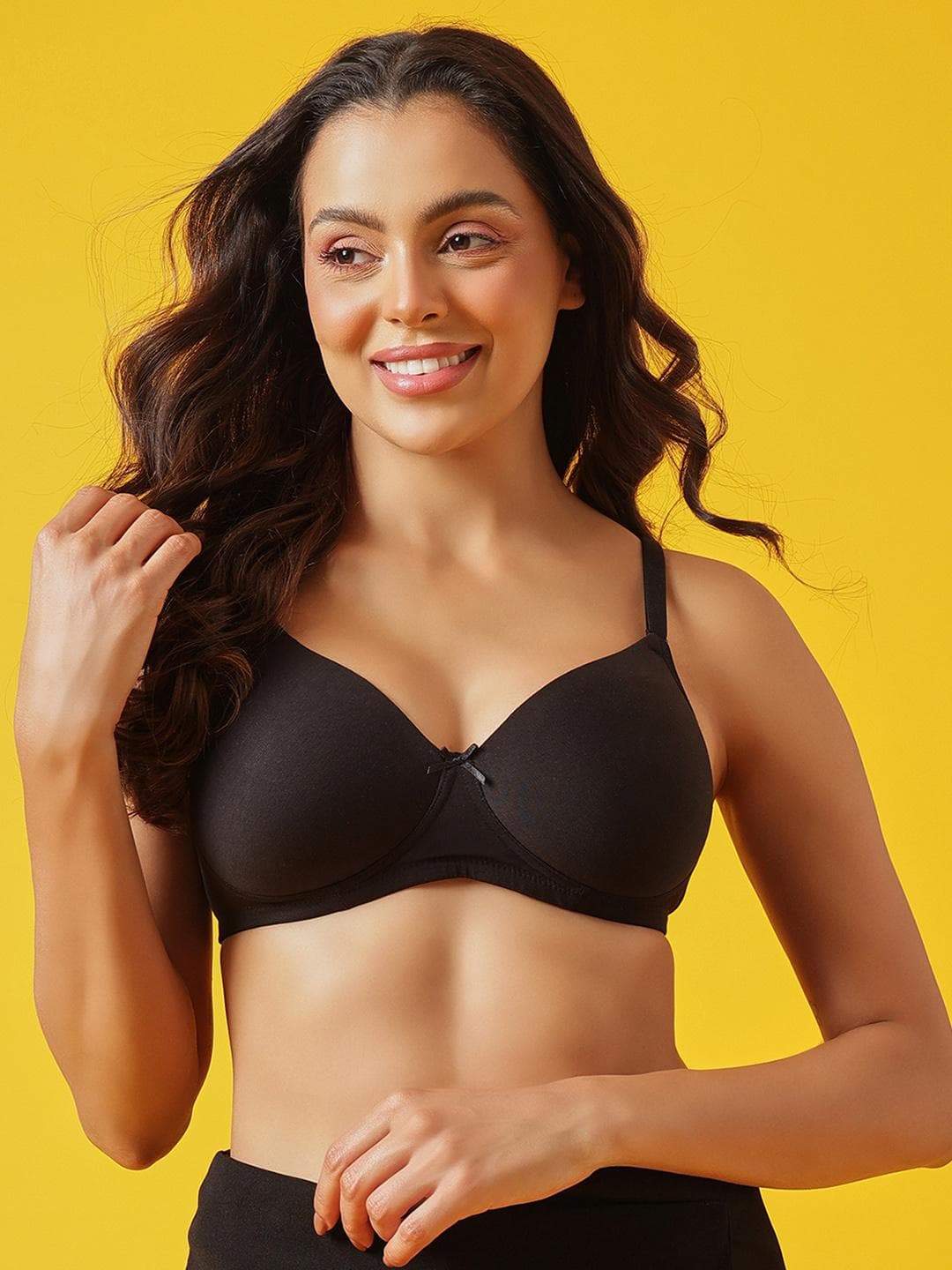 Clovia Women Solid Full Coverage Lightly Non-Wired Cotton T-shirt Bra