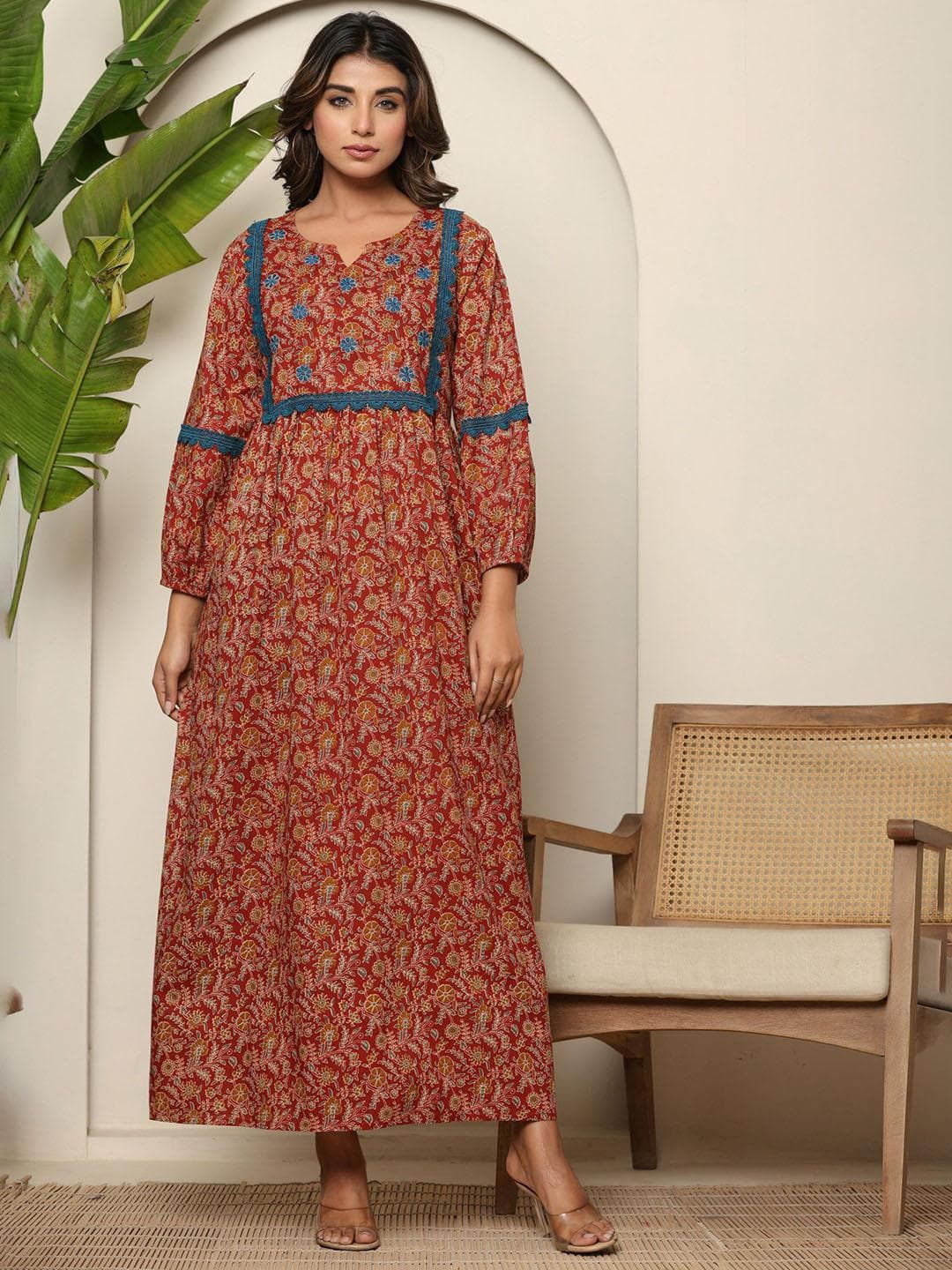 Nihsamah Embroidered Maxi Nightdress