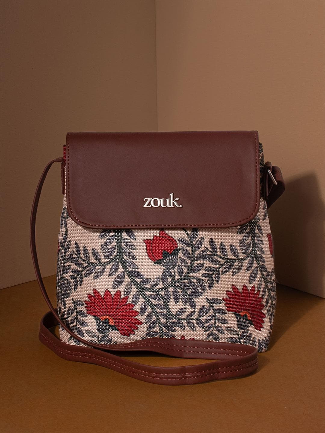 Buy ZOUK Nawabi Couture Women Floral Printed Crossbody Embroidered Sling Bag - - Accessories for Women