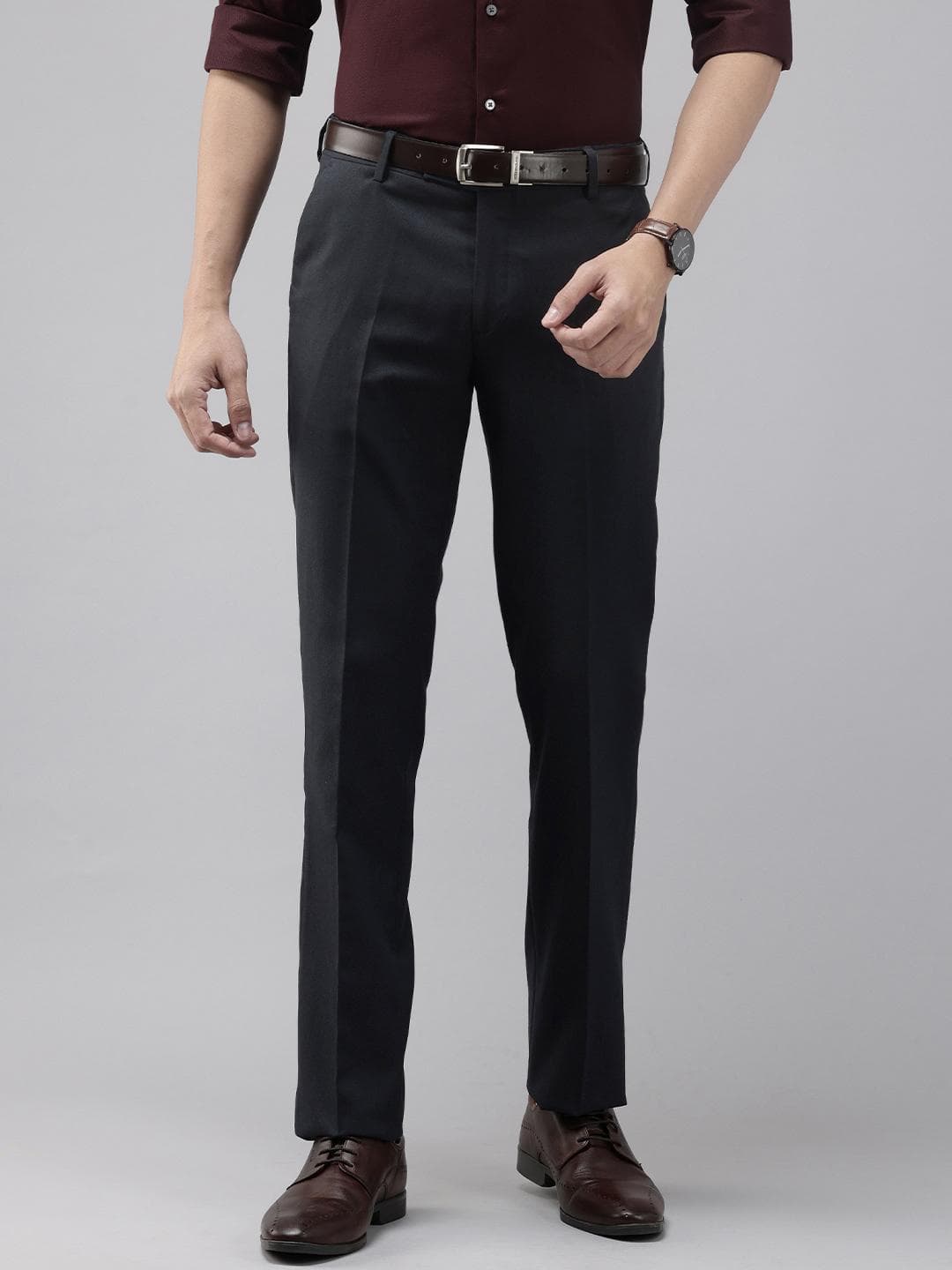 Arrow Men Hudson Tailored Fit Formal Trousers