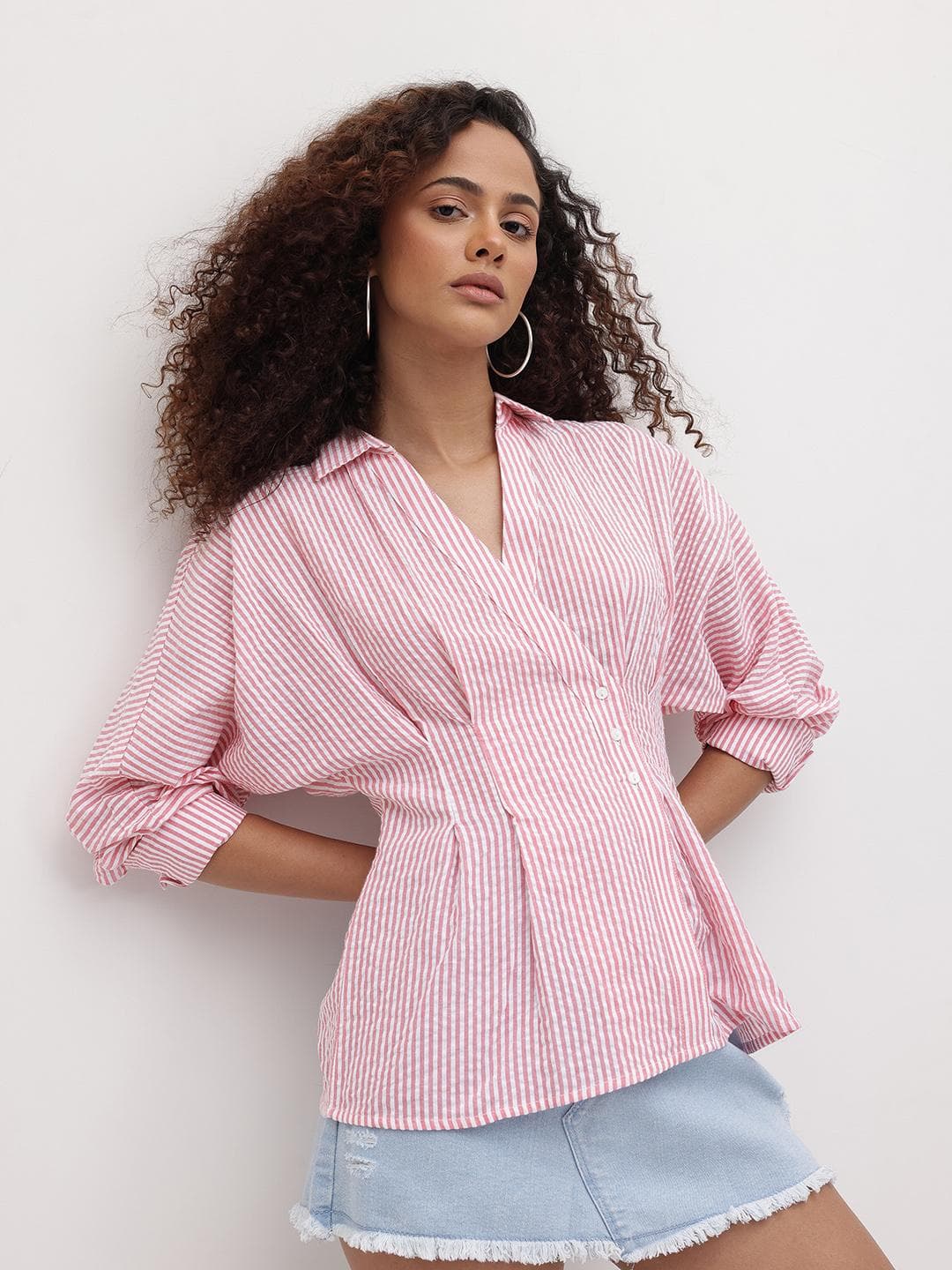 The Roadster Life Co. Striped Seersucker Casual Shirt