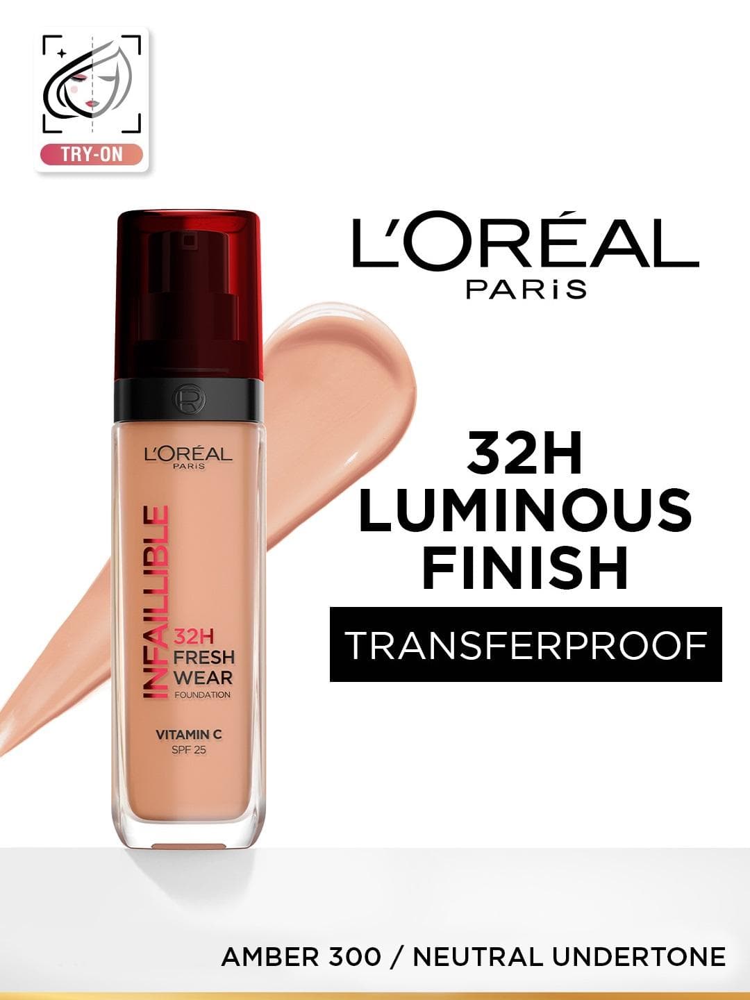Buy LOreal Paris Infallible 32H Fresh Wear Foundation 30 Ml Amber 300 - - Personal Care for Women