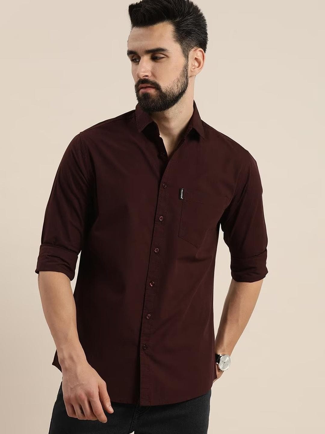 COMBRAIDED Men Cotton Formal Shirt