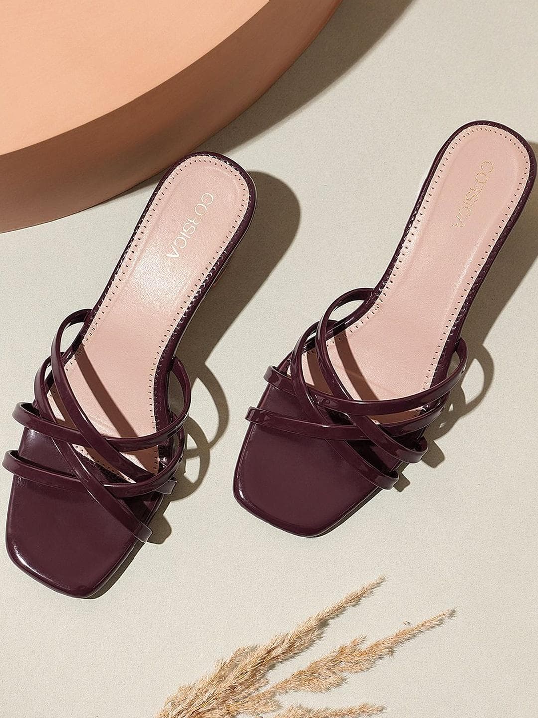 CORSICA Striped Party Block Sandals