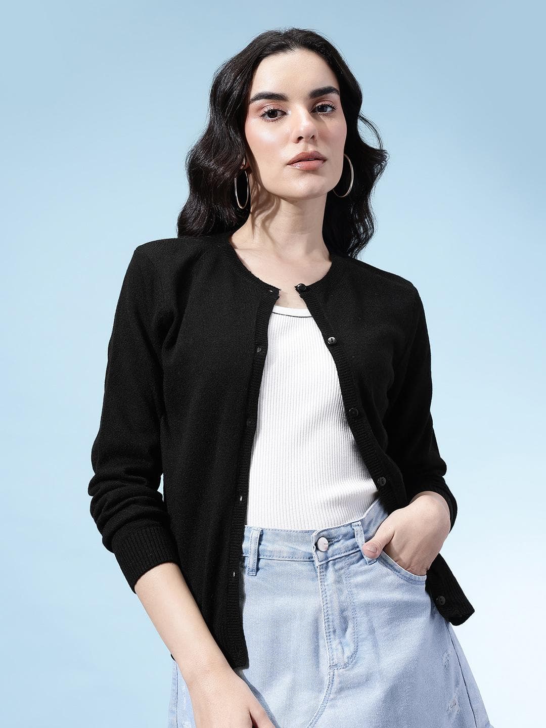 glitchez Acrylic Cardigan