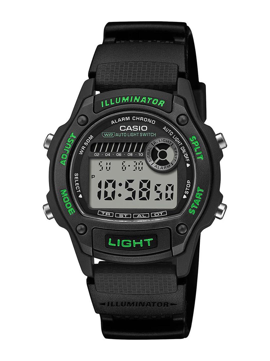 Buy Casio Men Resin W 220H 1A3VDF Black Digital Dial Bio Based Resin Band Watch D406 - - Accessories for Men