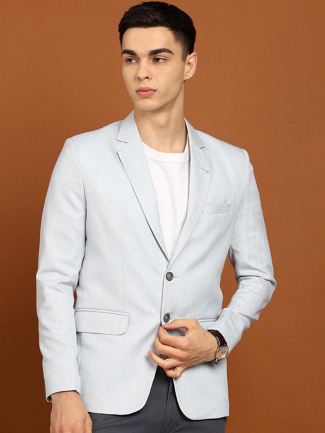 FUBAR Slim-Fit Single Breasted Blazer