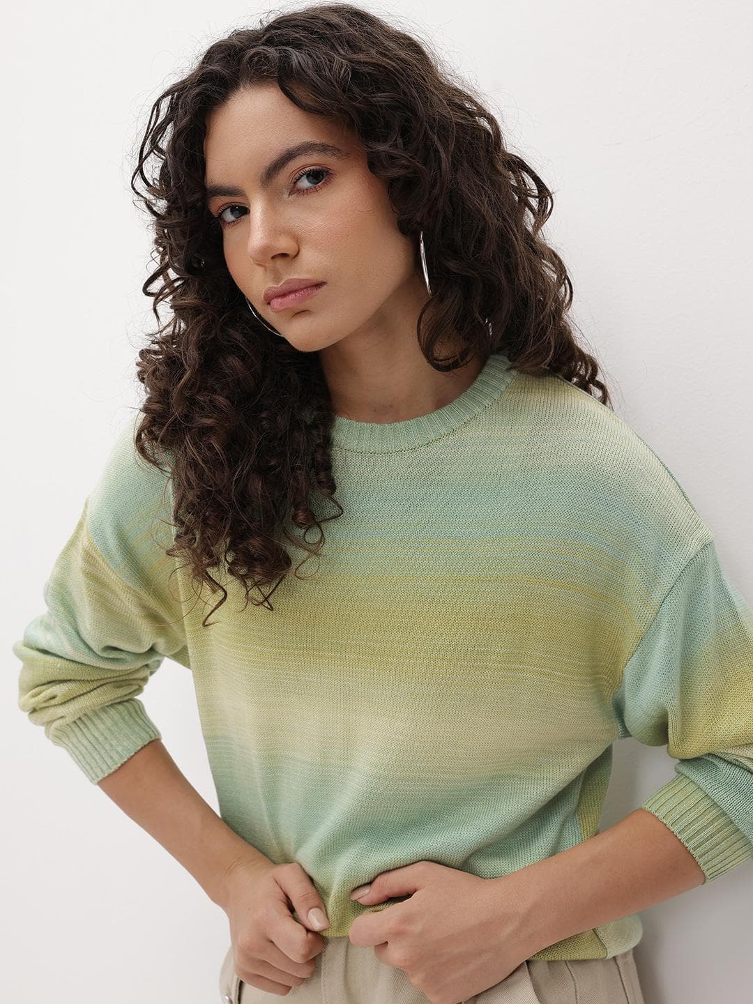 The Roadster Life Co. Self Striped Pullover