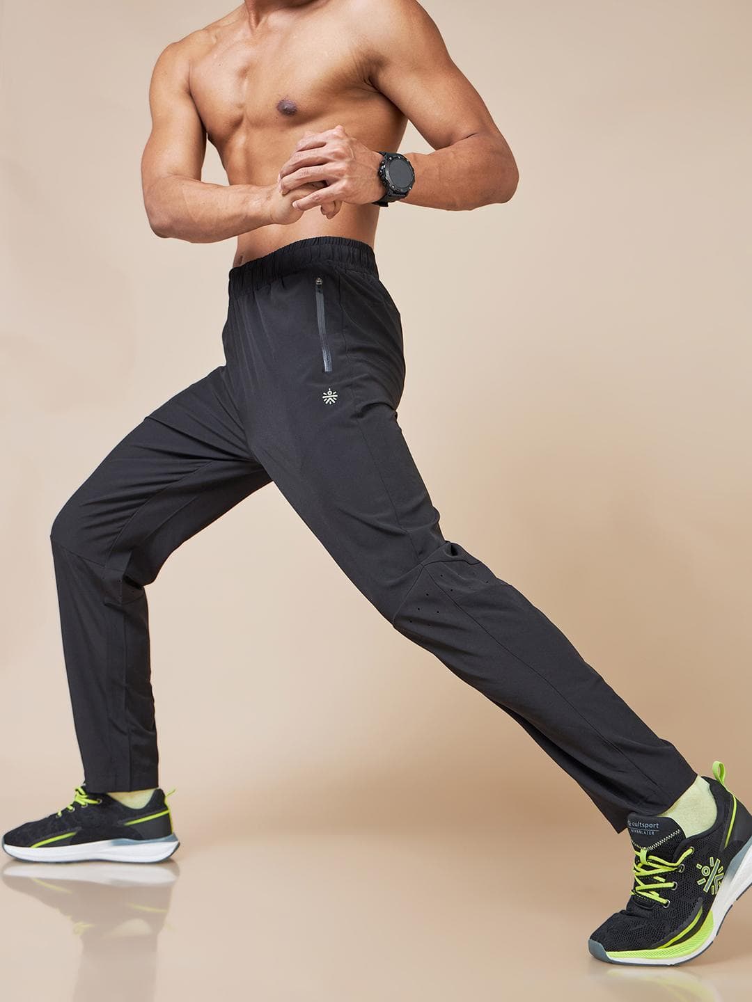 CULT Men Mid Rise Moisture Wicking Regular Fit Track Pants