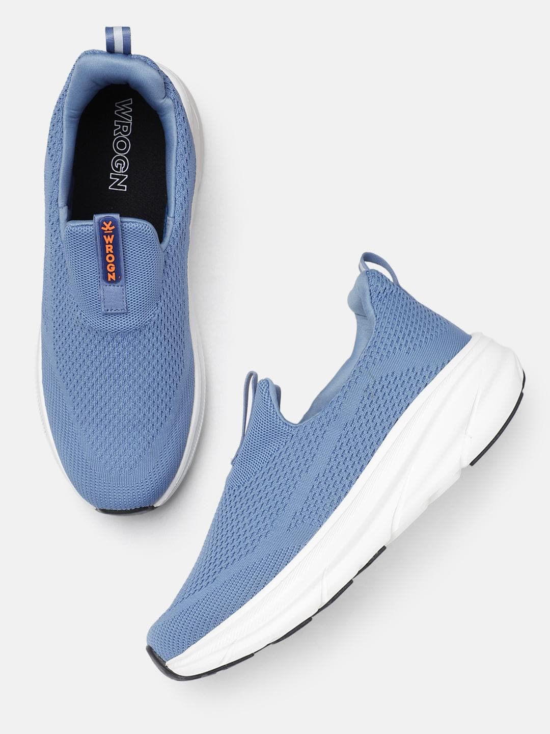 WROGN Men Textured Slip-On Sneakers