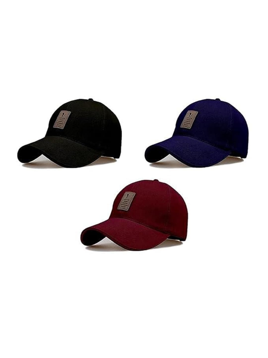 SELLORIA Men Pack Of 3 Cotton Baseball Cap