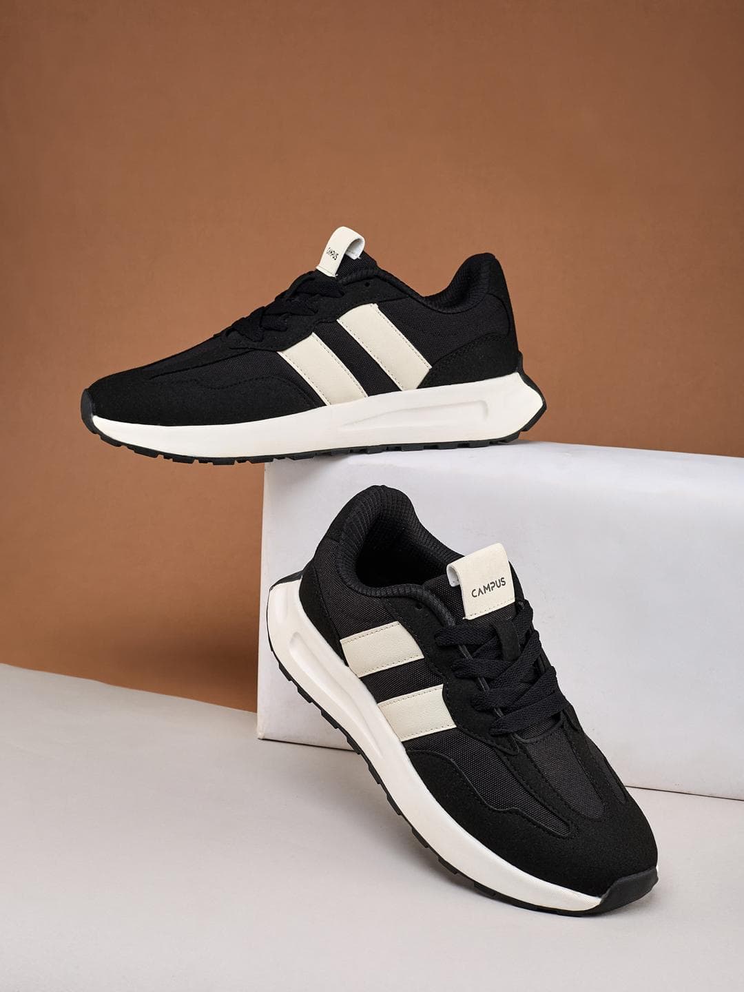 Campus Women GRIT Colourblocked Round Toe PU Sneakers