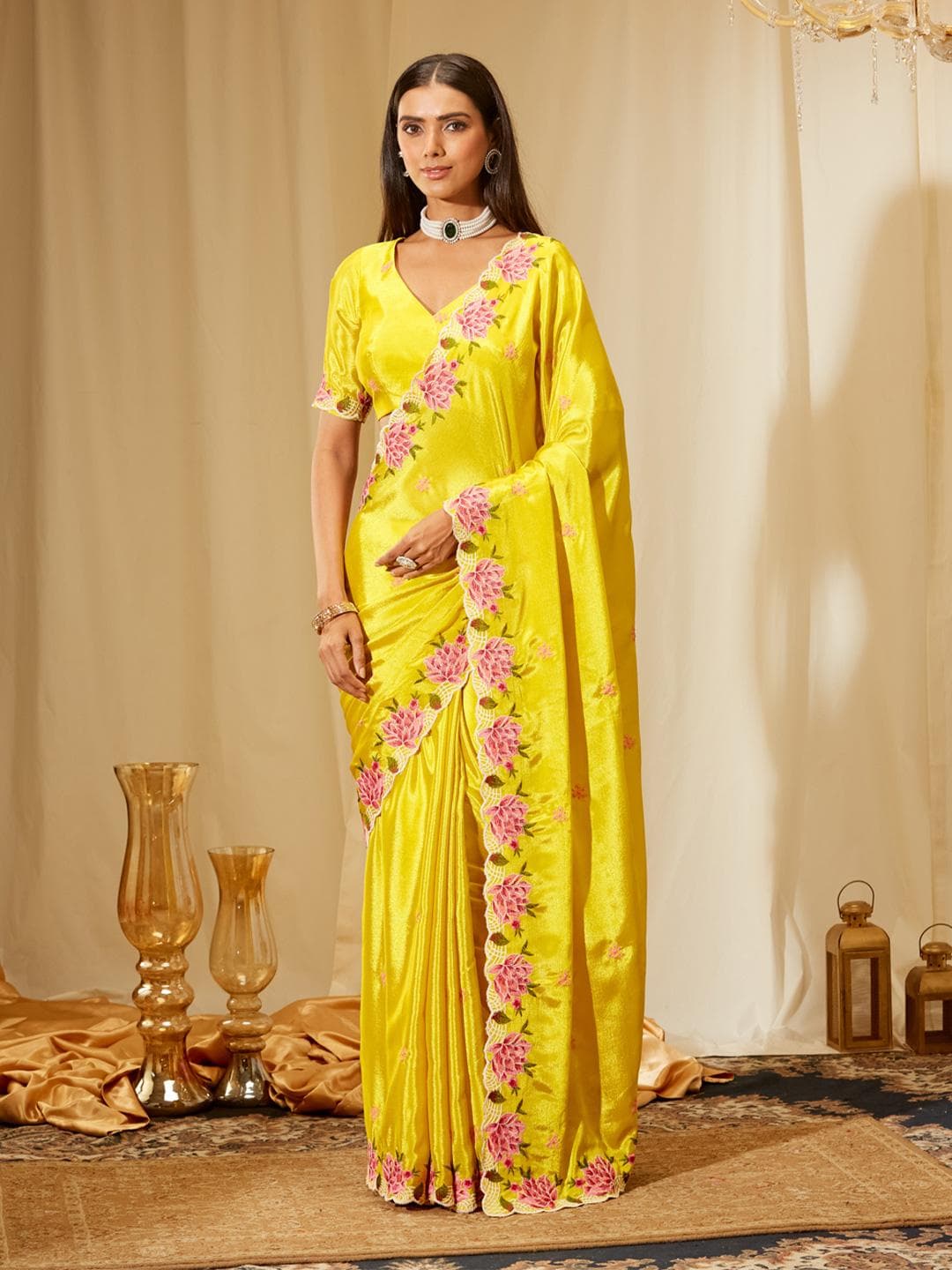 kasee Floral Embroidered Saree