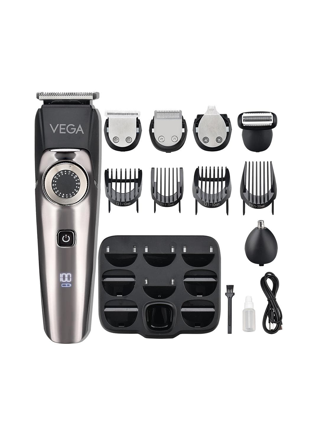 Buy VEGA Men VHTH 32 9 In 1 Pro Multi Grooming Trimmer Gunmetal Toned & Black - - Personal Care for Men
