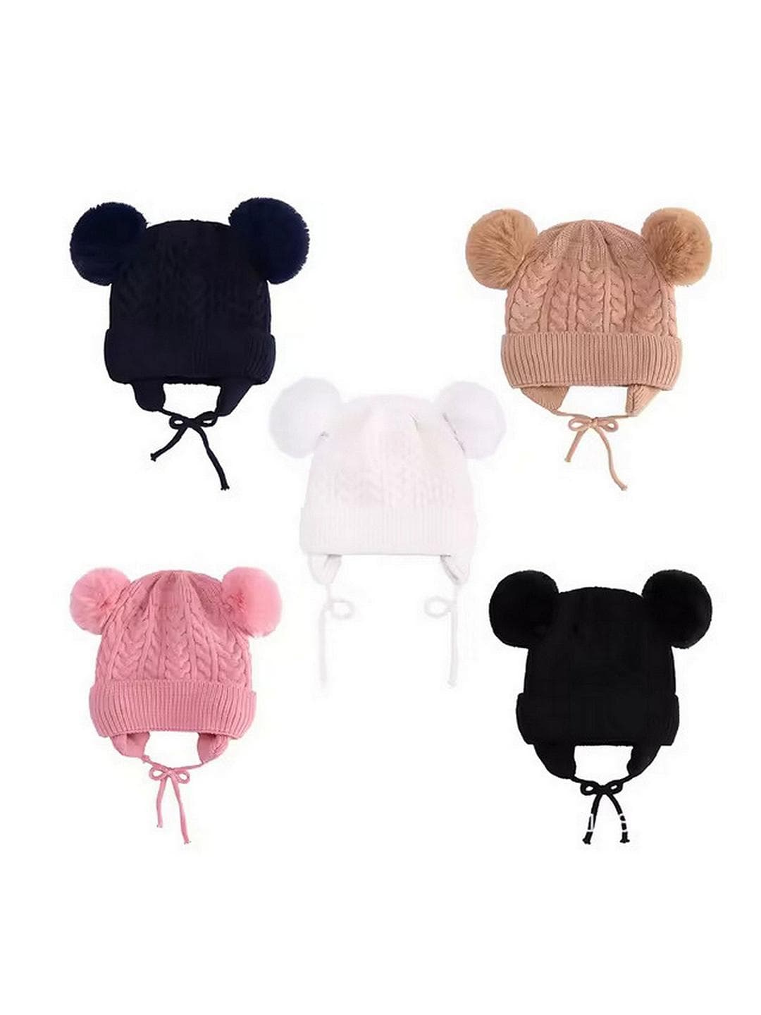 Infispace Kids Super Warm Winter Woollen Beanie With Pom-Pom