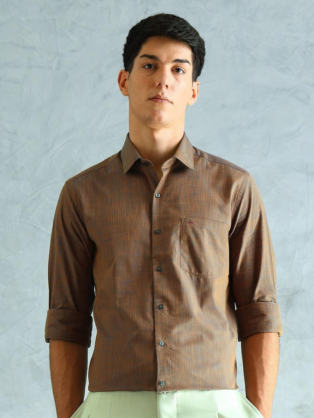 Arrow Men Slim Fit Pinstripes Striped Spread Collar Pure Cotton Casual Shirt
