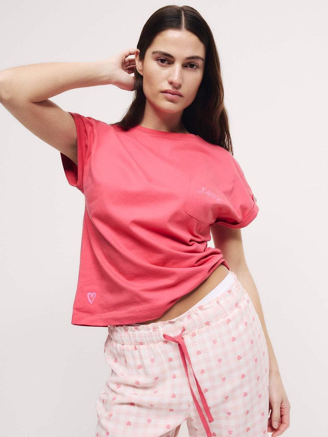 Marks & Spencer Pure Cotton Slogan Pyjama Top