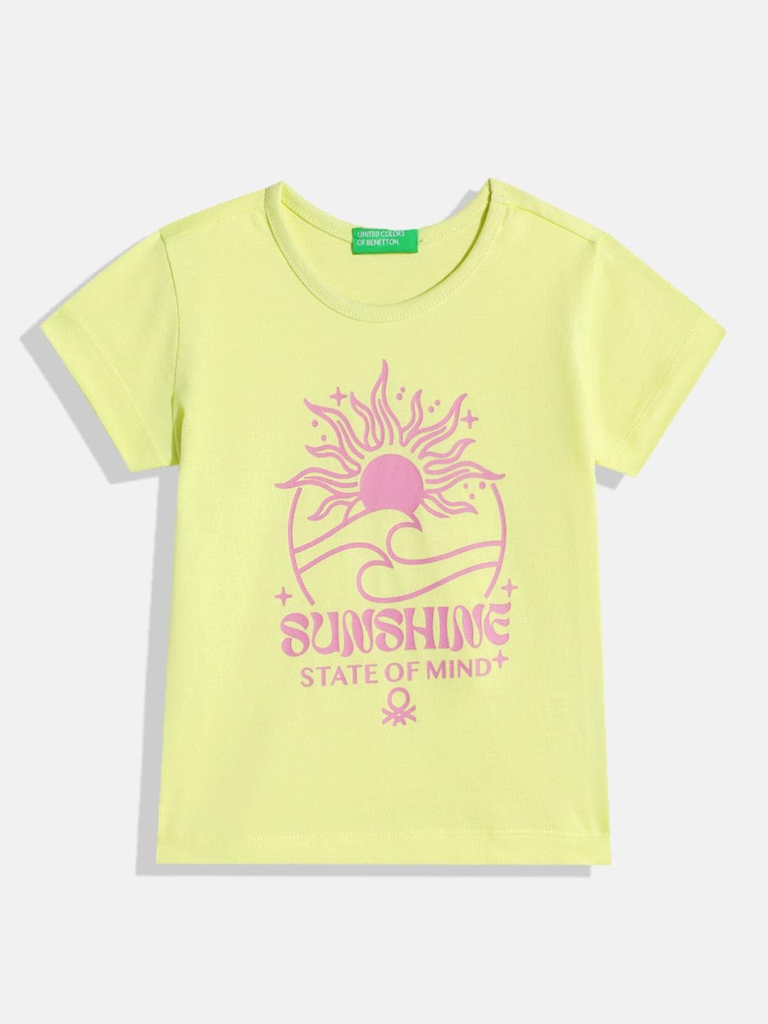 United Colors of Benetton Girls Typography Printed T-shirt