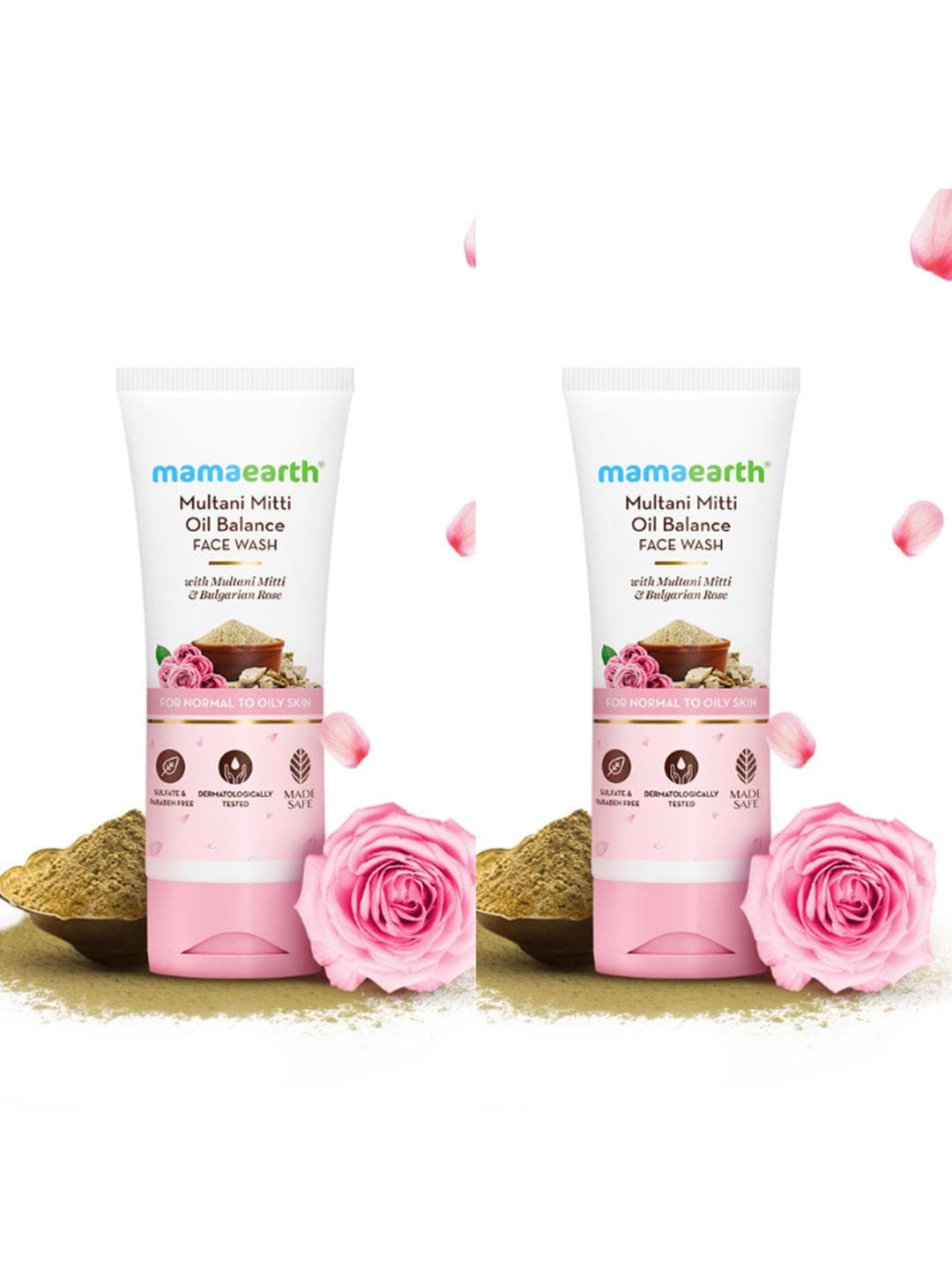 Buy Mamaearth Set Of 2 Multani Mitti Face Wash For Oil Control & Acne 100ml Each - - Personal Care for Unisex