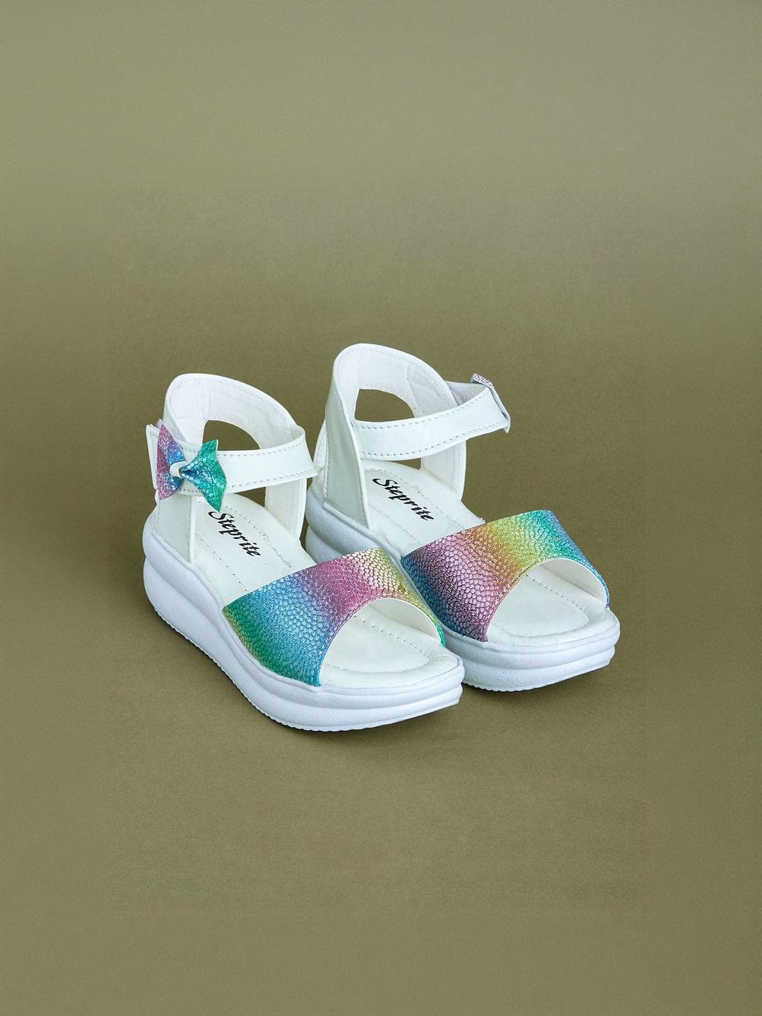 Hopscotch Girls White Buckle Comfort Sandals