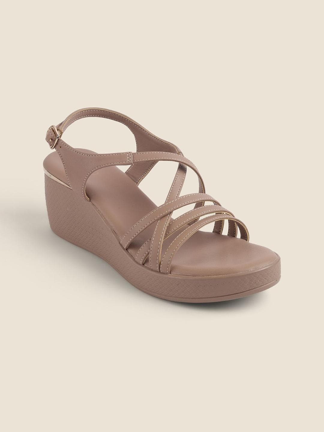 Metro Women Open Toe Wedge Heel Sandals