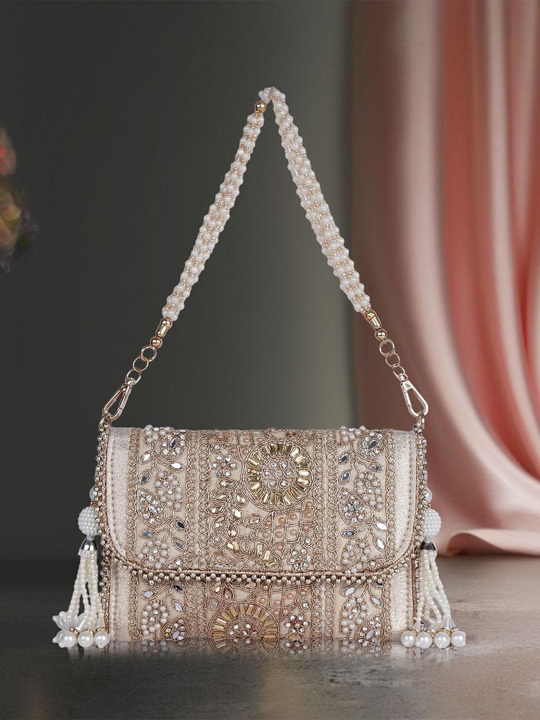 PLANX Embroidered Purse Clutch