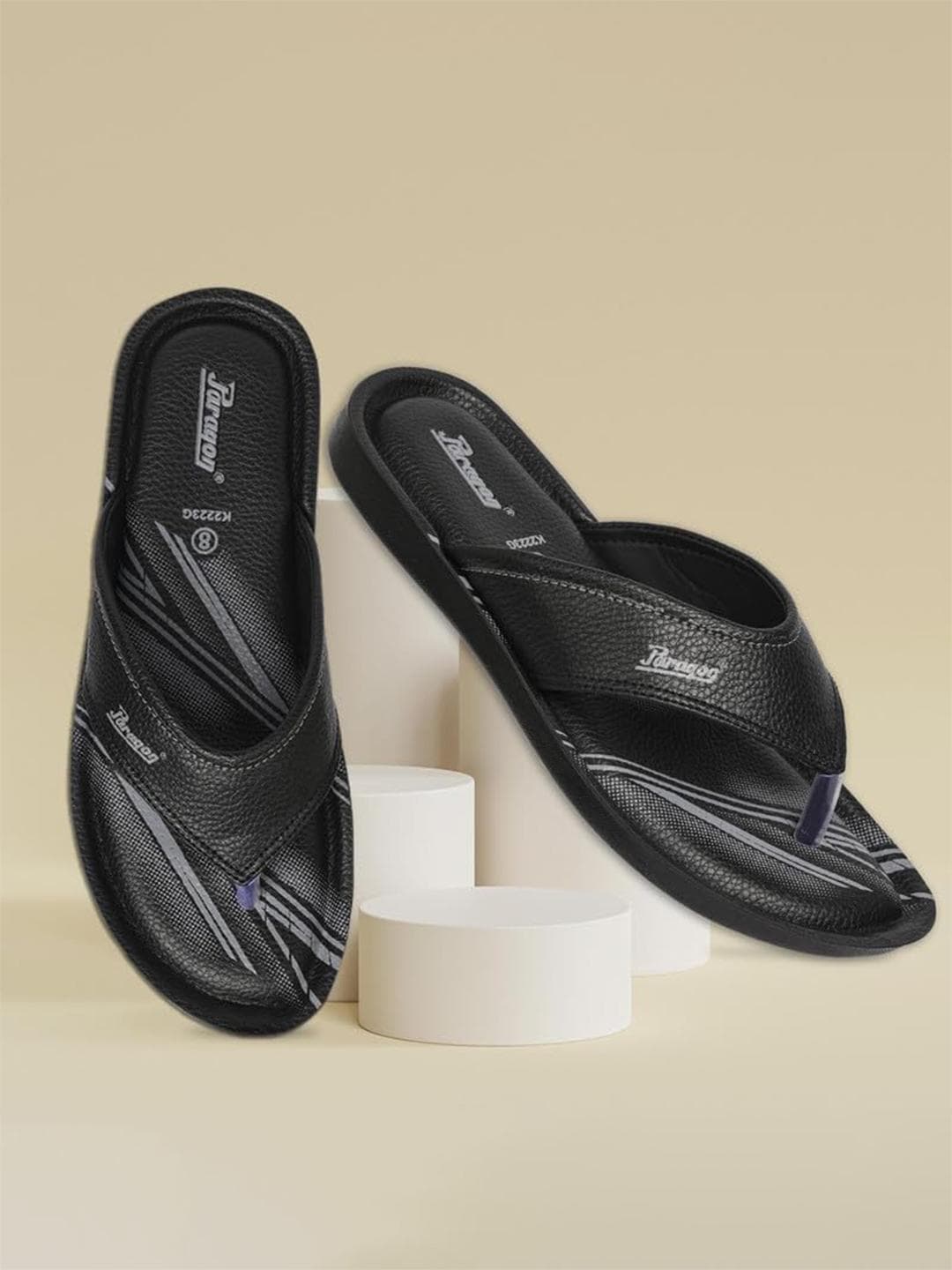 Paragon Men Textured Lightweight Comfort Flip Flops