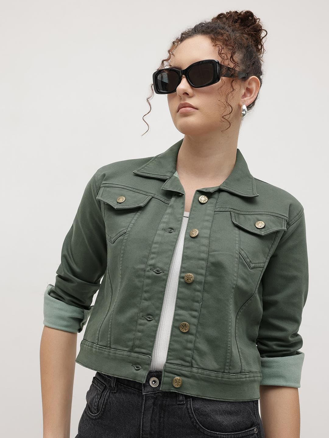 The Roadster Life Co. Crop Denim Jacket