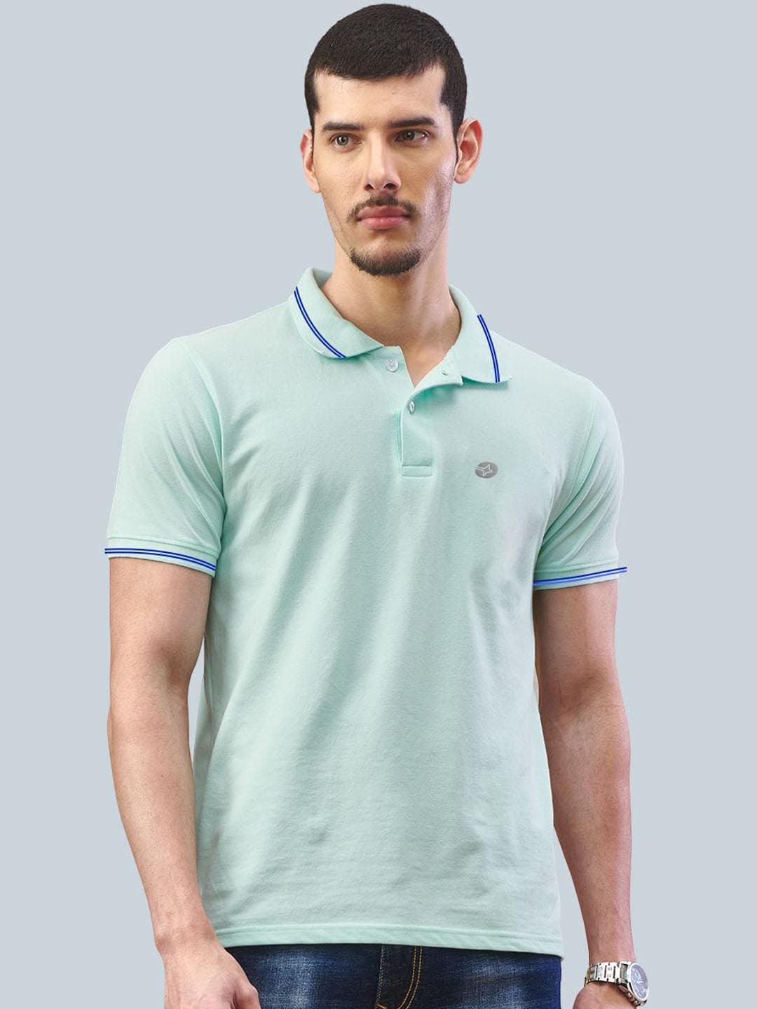 LUX NITRO Men Polo Collar Short Sleeves Lounge Tshirts