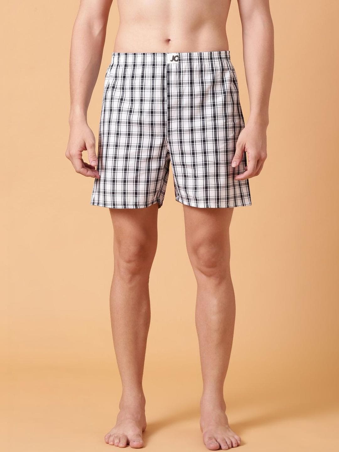 Joven Pack Of 2 Checked Pure Cotton Boxers