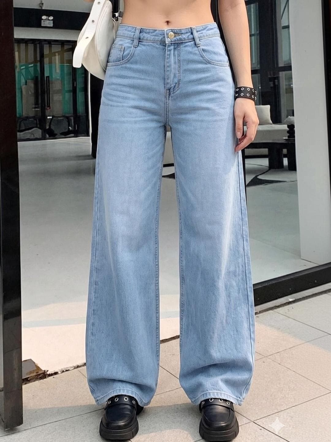 zayla Women Jean Wide Leg High-Rise Light Fade Jeans